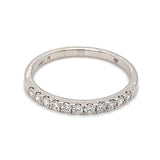 (LD) Banda con diamantes de laboratorio en oro blanco 14kt. - DGjoyeros