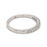 (LD) Banda con diamantes de laboratorio en oro blanco 14kt. - DGjoyeros