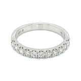 (LD) Banda con diamantes de laboratorio en oro blanco 14kt. - DGjoyeros