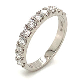 (LD) Banda con diamantes de laboratorio en oro blanco 14kt. - DGjoyeros