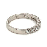 (LD) Banda con diamantes de laboratorio en oro blanco 14kt. - DGjoyeros