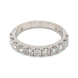 (LD) Banda con diamantes de laboratorio en oro blanco 14kt. - DGjoyeros