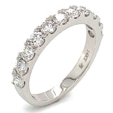 (LD) Banda con diamantes de laboratorio en oro blanco 14kt. D-1.00CTS.