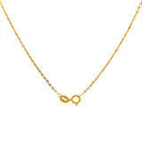 (LD) Collar con diamantes de laboratorio en oro amarillo 14kt. 45CM - DGjoyeros
