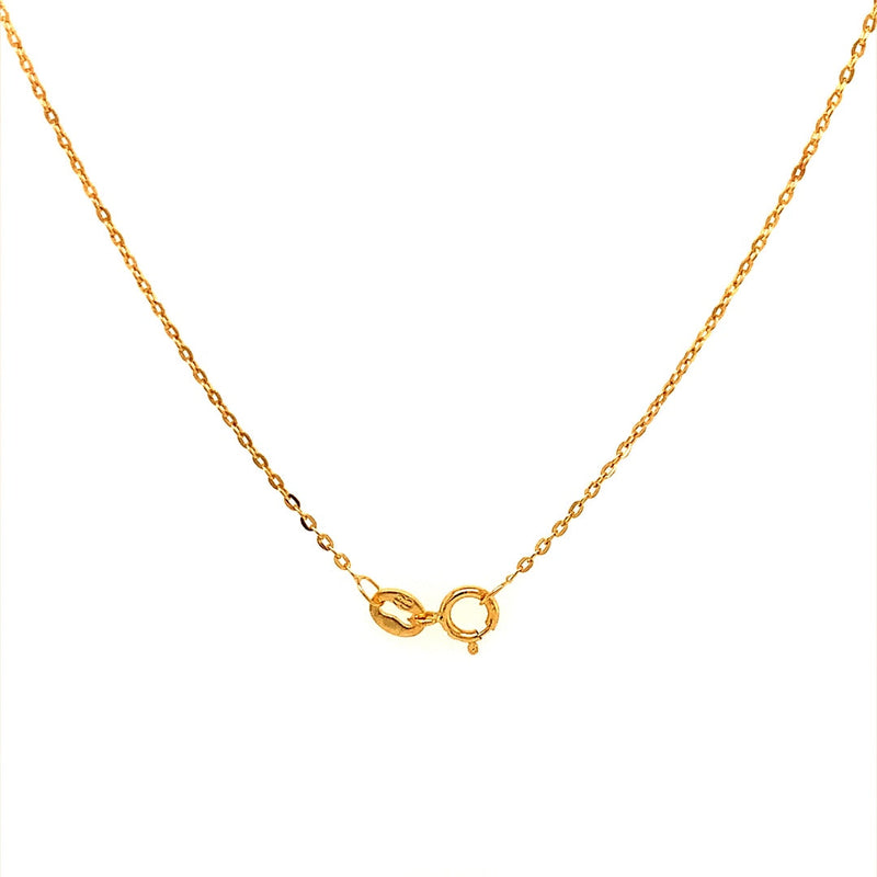 (LD) Collar con diamantes de laboratorio en oro amarillo 14kt. 45CM - DGjoyeros