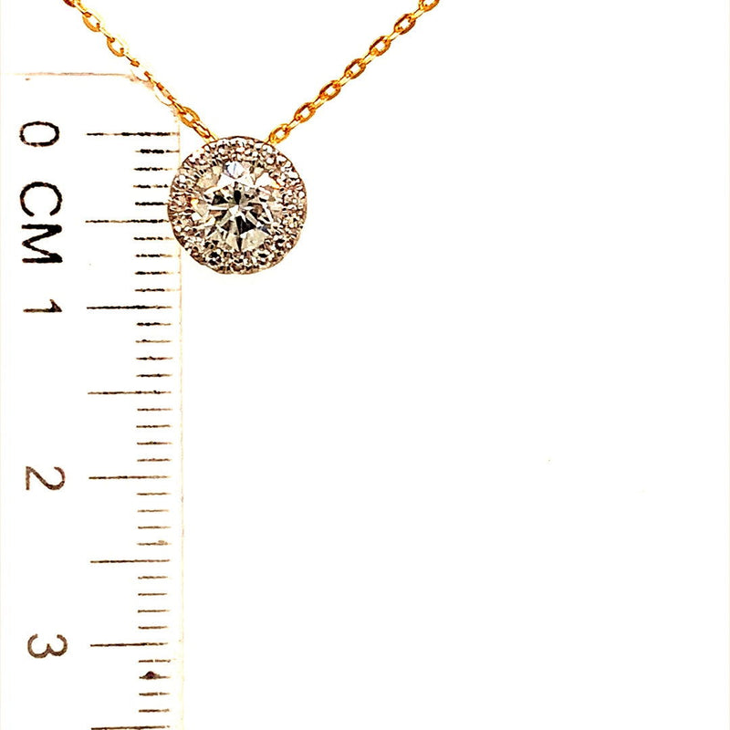 (LD) Collar con diamantes de laboratorio en oro amarillo 14kt. 45CM - DGjoyeros