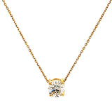 (LD) Collar con diamantes de laboratorio en oro amarillo 14kt. 45cm - DGjoyeros