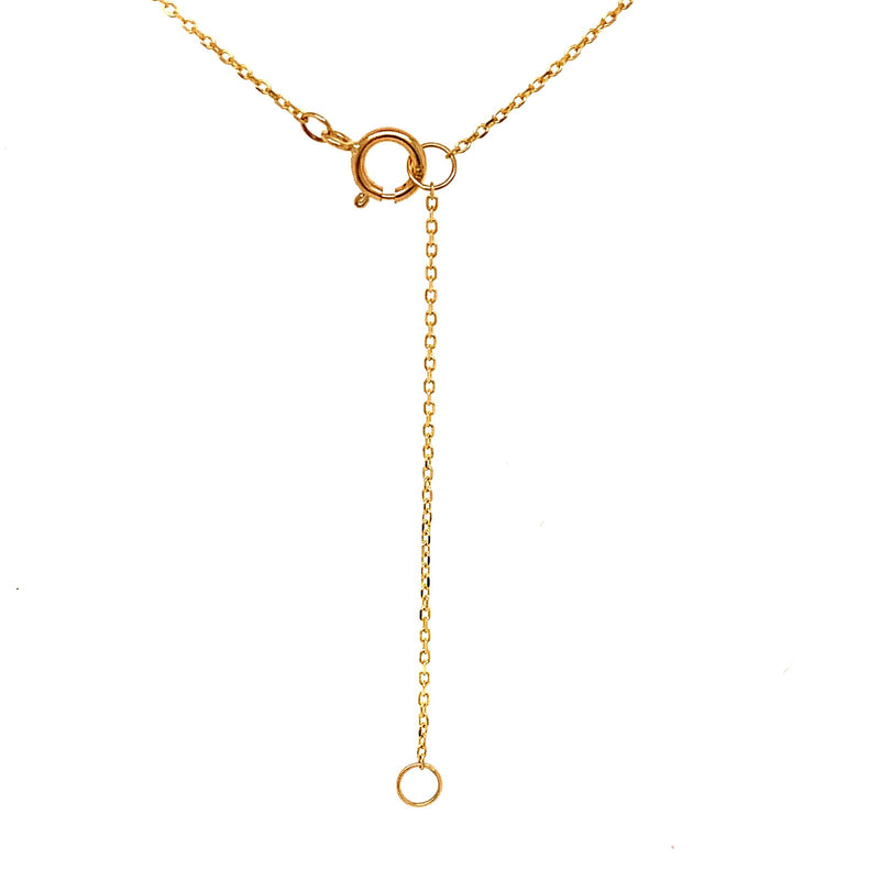 (LD) Collar con diamantes de laboratorio en oro amarillo 14kt. 45cm - DGjoyeros