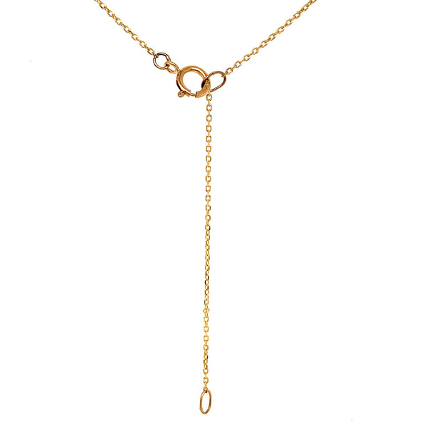 (LD) Collar con diamantes de laboratorio en oro amarillo 14kt. 45cm - DGjoyeros
