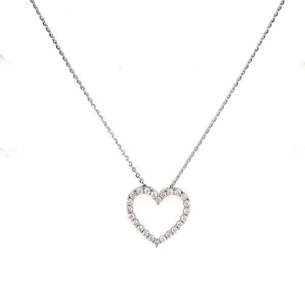 (LD) Collar con diamantes de laboratorio en oro blanco 10kt. 45cm - DGjoyeros
