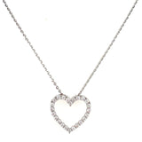 (LD) Collar con diamantes de laboratorio en oro blanco 10kt. 45cm D-1.00cts