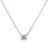 (LD) Collar con diamantes de laboratorio en oro blanco 14kt. 45cm - DGjoyeros