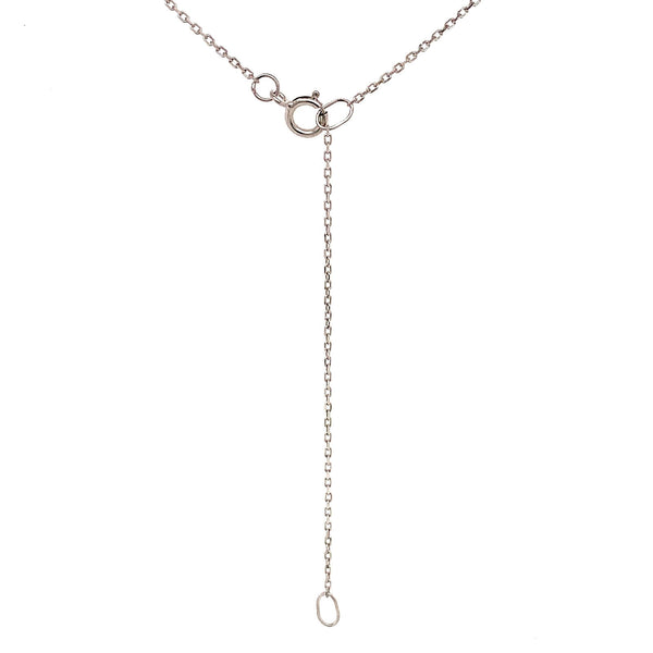 (LD) Collar con diamantes de laboratorio en oro blanco 14kt. 45cm - DGjoyeros