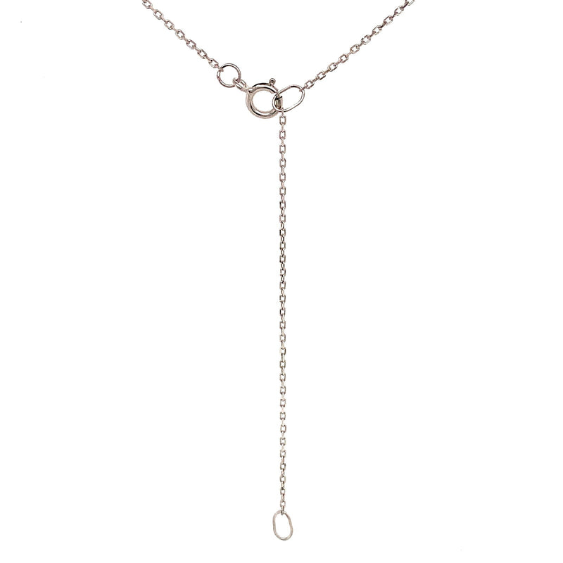 (LD) Collar con diamantes de laboratorio en oro blanco 14kt. 45cm - DGjoyeros
