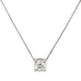 (LD) Collar con diamantes de laboratorio en oro blanco 14kt. 45cm - DGjoyeros