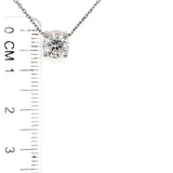 (LD) Collar con diamantes de laboratorio en oro blanco 14kt. 45cm - DGjoyeros