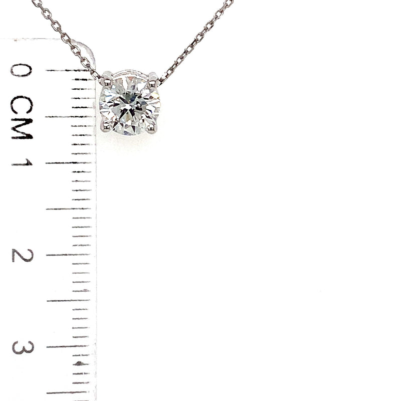 (LD) Collar con diamantes de laboratorio en oro blanco 14kt. 45cm - DGjoyeros