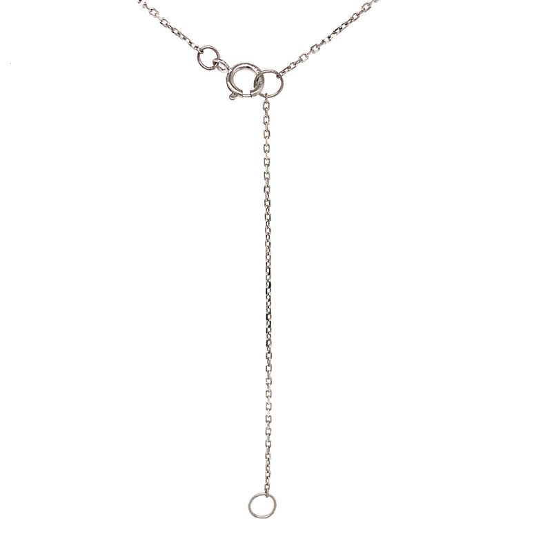 (LD) Collar con diamantes de laboratorio en oro blanco 14kt. 45cm - DGjoyeros