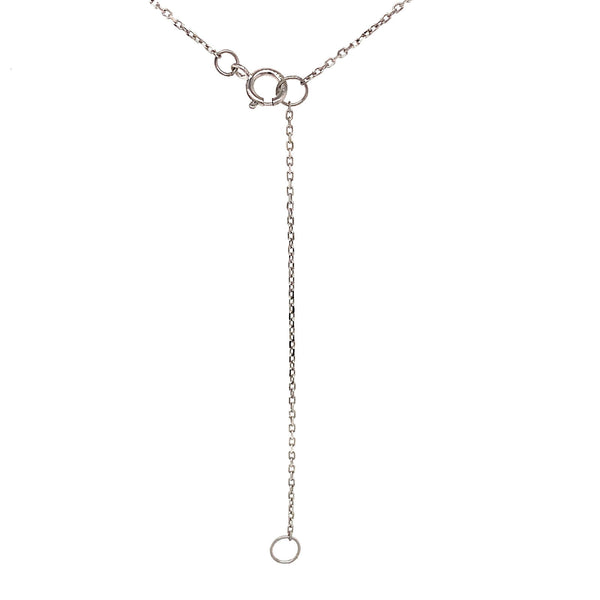 (LD) Collar con diamantes de laboratorio en oro blanco 14kt. 45cm - DGjoyeros