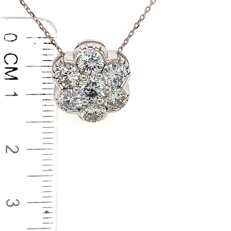 (LD) Collar con diamantes de laboratorio en oro blanco 14kt. 45cm - DGjoyeros