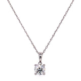 (LD) Collar con diamantes de laboratorio en oro blanco 14kt. 45cm - DGjoyeros