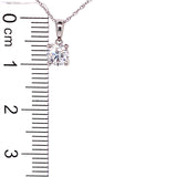 (LD) Collar con diamantes de laboratorio en oro blanco 14kt. 45cm - DGjoyeros