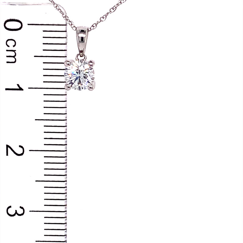 (LD) Collar con diamantes de laboratorio en oro blanco 14kt. 45cm - DGjoyeros