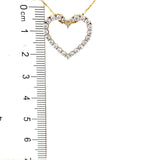 (LD) Collar (corazón) con diamantes de laboratorio en oro amarillo 10kt. 45CM - DGjoyeros