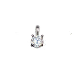 (LD) Dije con diamante de laboratorio en oro blanco 14kt. - DGjoyeros