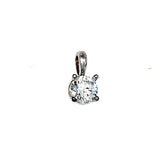 (LD) Dije con diamante de laboratorio en oro blanco 14kt. - DGjoyeros