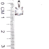 (LD) Dije con diamante de laboratorio en oro blanco 14kt. - DGjoyeros