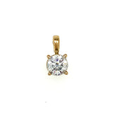 (LD) Dije con diamante en oro amarillo 14k - DGjoyeros