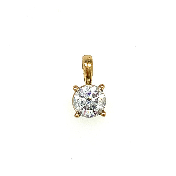 (LD) Dije con diamante en oro amarillo 14k - DGjoyeros