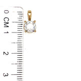 (LD) Dije con diamante en oro amarillo 14k - DGjoyeros