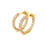 (LD) Huggies con diamantes de laboratorio en oro amarillo 10kt. - DGjoyeros
