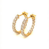 (LD) Huggies con diamantes de laboratorio en oro amarillo 10kt. - DGjoyeros