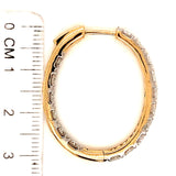 (LD) Huggies con diamantes de laboratorio en oro amarillo 10kt. - DGjoyeros