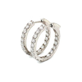(LD) Huggies con diamantes de laboratorio en oro blanco 10kt. - DGjoyeros