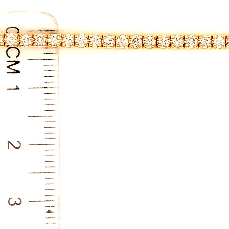 (LD) Pulsera (tennis) con diamantes de laboratorio en oro amarillo 14kt. - DGjoyeros