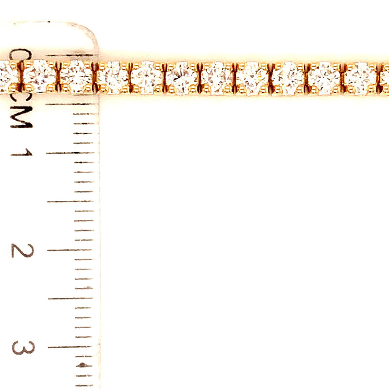 (LD) Pulsera (tennis) con diamantes de laboratorio en oro amarillo 14kt. - DGjoyeros