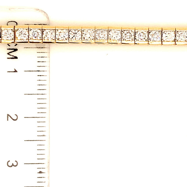 (LD) Pulsera (tennis) con diamantes de laboratorio en oro amarillo 14kt. - DGjoyeros
