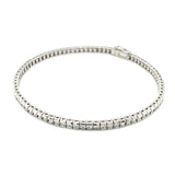 (LD) Pulsera (tennis) con diamantes de laboratorio en oro blanco 14kt. - DGjoyeros