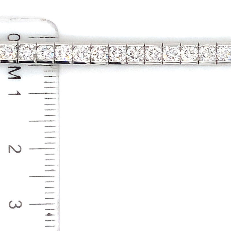 (LD) Pulsera (tennis) con diamantes de laboratorio en oro blanco 14kt. - DGjoyeros