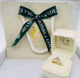 (LD) Set de anillos  con diamantes de laboratorio en oro amarillo 10kt. - DGjoyeros