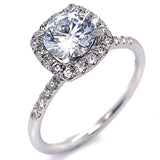 (LD) Set de anillos con diamantes de laboratorio en oro blanco 14kt. - DGjoyeros