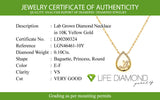 (LD) Collar con diamantes de laboratorio en oro amarillo 10kt.45cm D-0.10Cts.