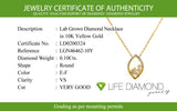 (LD) Collar con diamantes de laboratorio en oro amarillo 10kt.45cm D-0.10Cts.