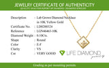 (LD) Collar con diamantes de laboratorio en oro amarillo 10kt.45cm D-0.10Cts.
