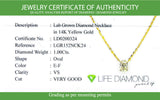 (LD) Collar con diamantes de laboratorio en oro amarillo 14kt. 42/43CM D-1.00Cts.