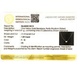 (LD) Collar con diamante de laboratorio en oro amarillo 14kt. 42cm
